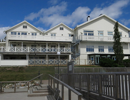 The white Hotell on a summer day